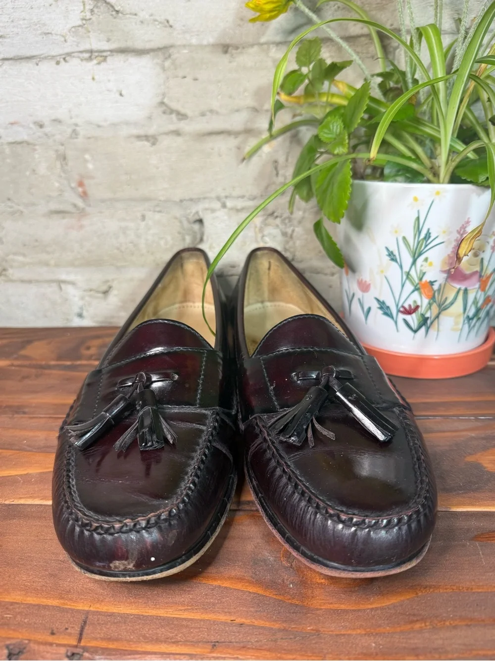 Cole Haan Black Leather Tassel Loafers